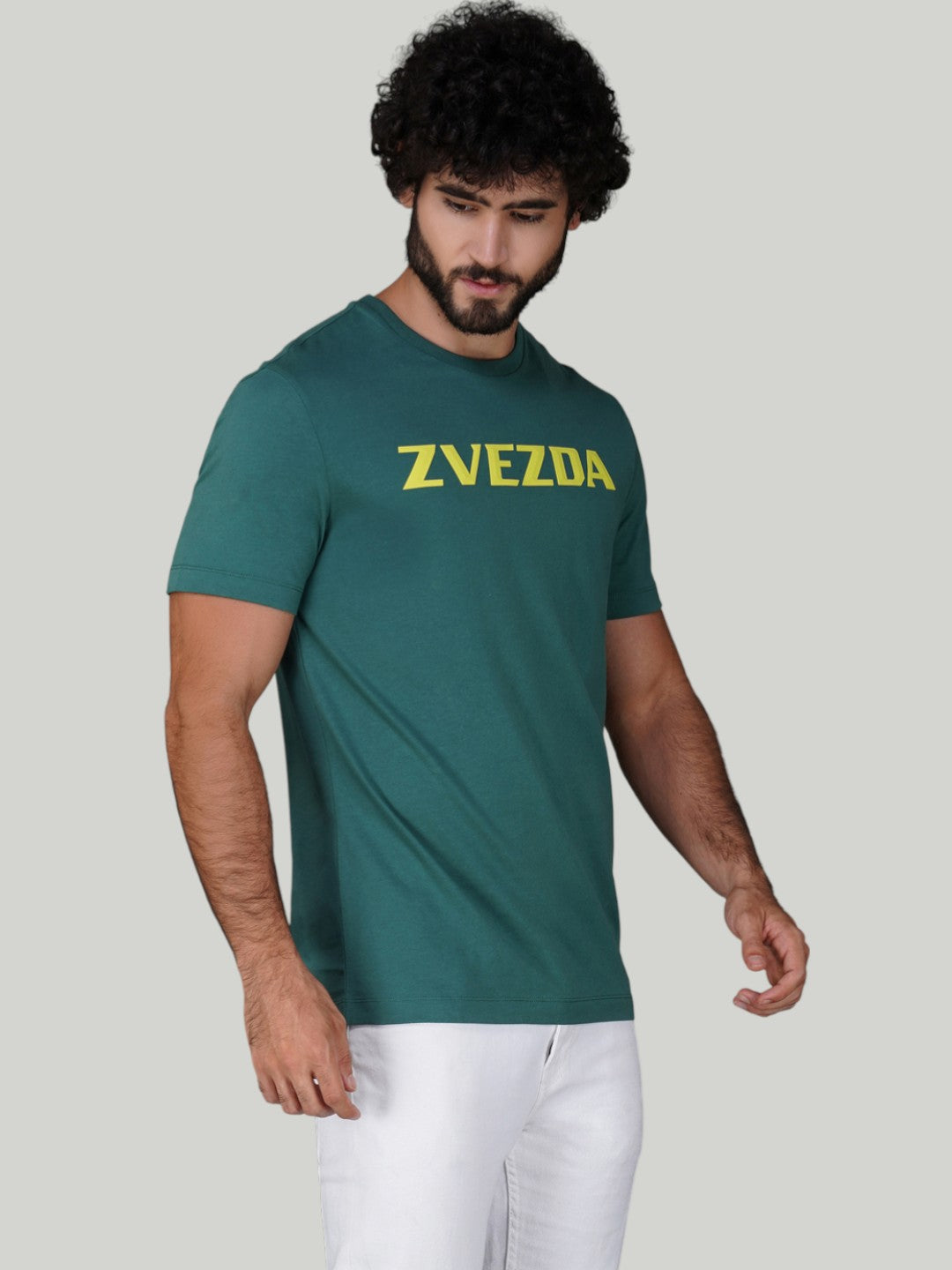 Pine Green Cotton Jersey HD Print T-Shirt - Euro Fit (BRT-004C)