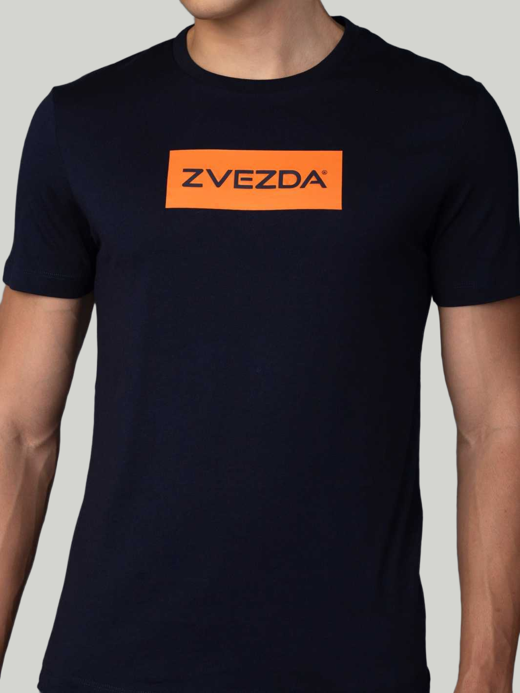 Navy Blue Zvezda Original Cotton Jersey T-Shirt - Euro Fit (BRT-021E)