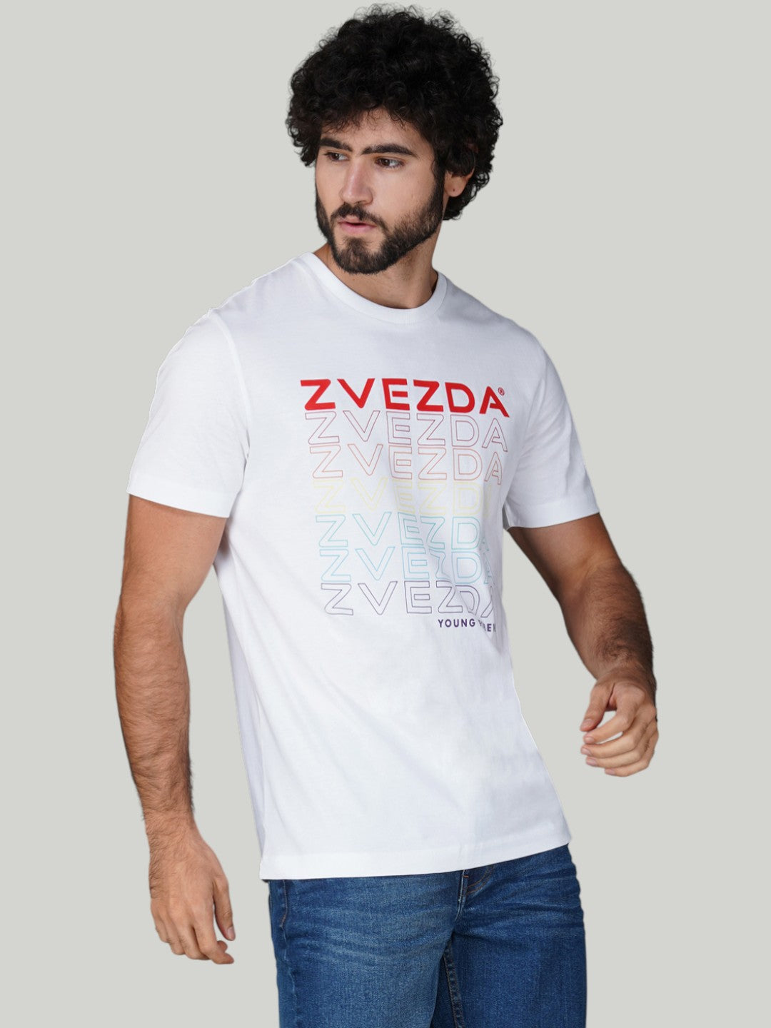 White Zvezda Original Cotton Jersey T-Shirt - Euro Fit (BRT-002A)