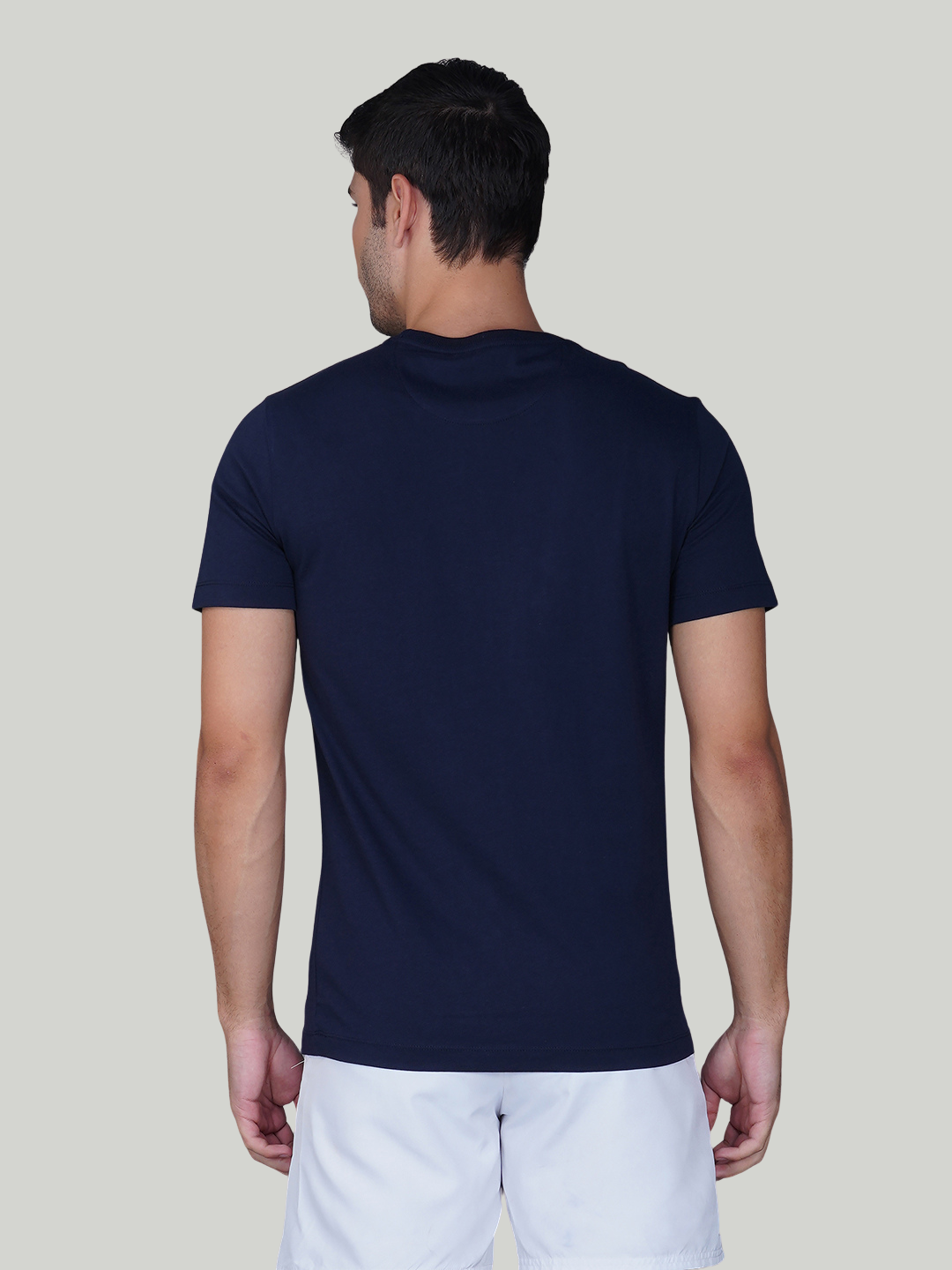 Navy Blue Solid Cotton Jersey T-Shirt – Euro Fit (CT-016)