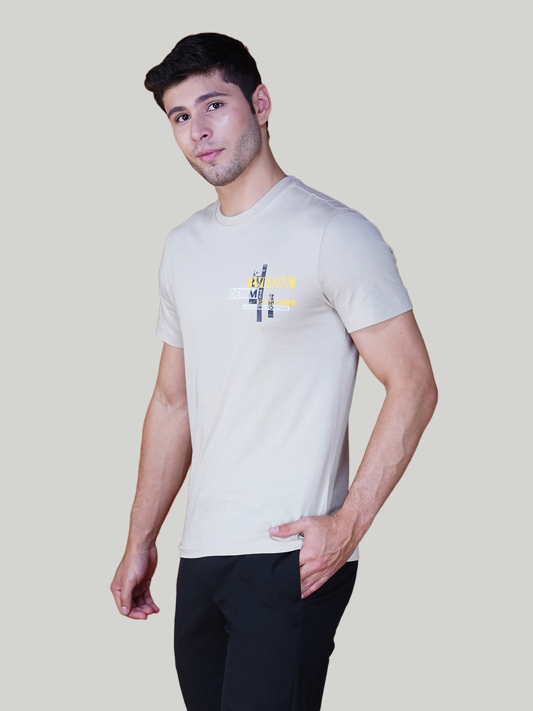 Light Grey Zvezda Original Cotton Jersey T-Shirt - Euro Fit (BRT-012C)