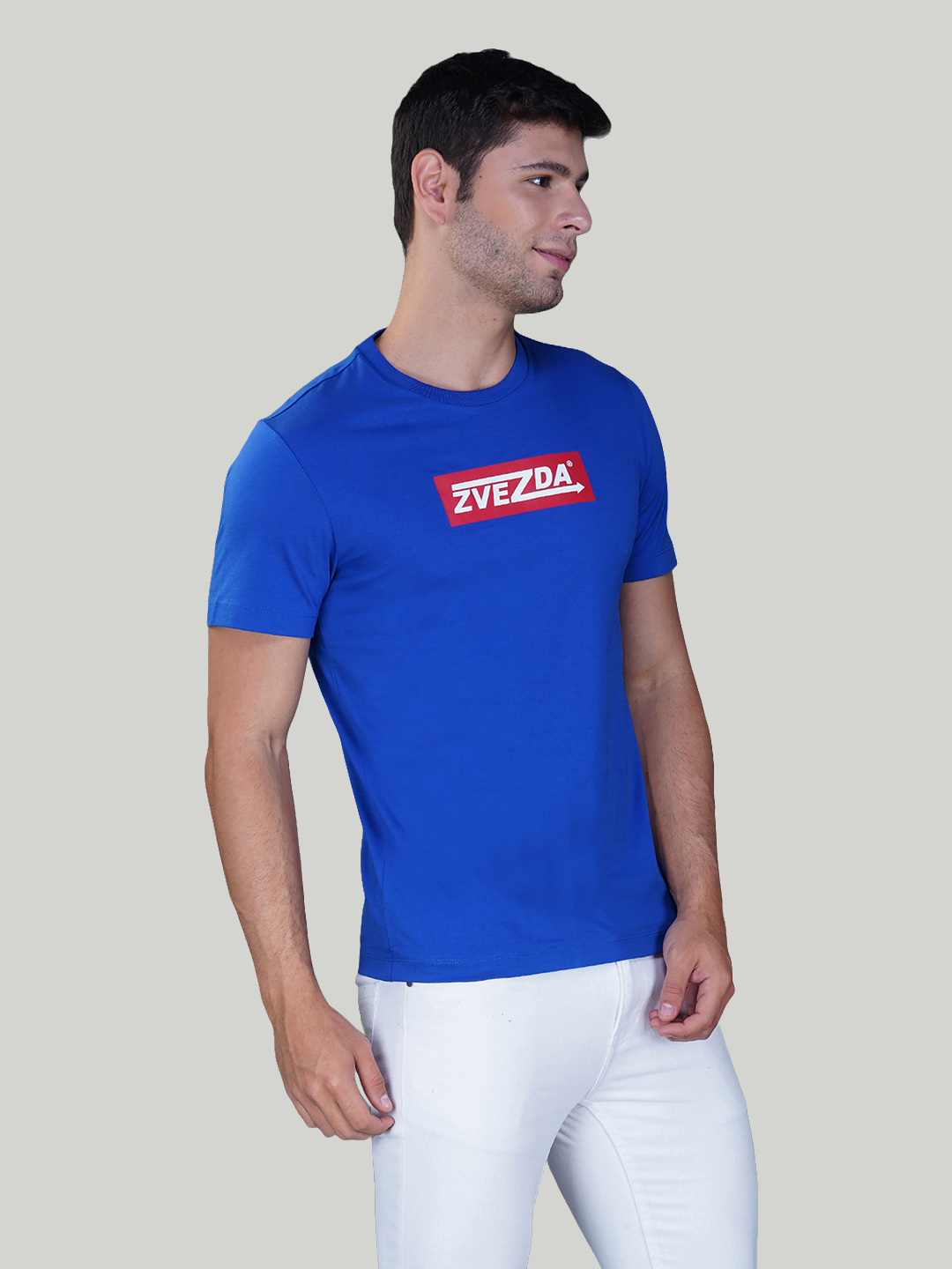 Blue Zvezda Original Cotton Jersey T-Shirt - Euro Fit (BRT-024C)