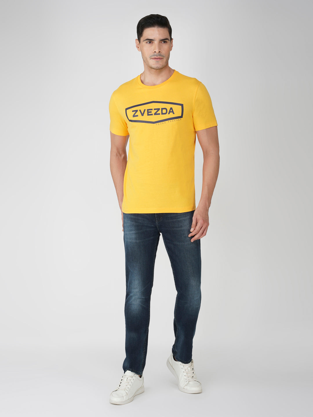 Mustard Yellow Zvezda Original Cotton Jersey T-Shirt - Euro Fit (BRT-008B)