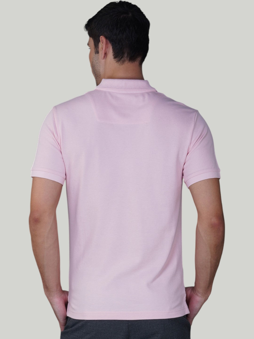 Light Pink Premium Pique Cotton Classic Polo T-shirt-Euro Fit (CP 003)