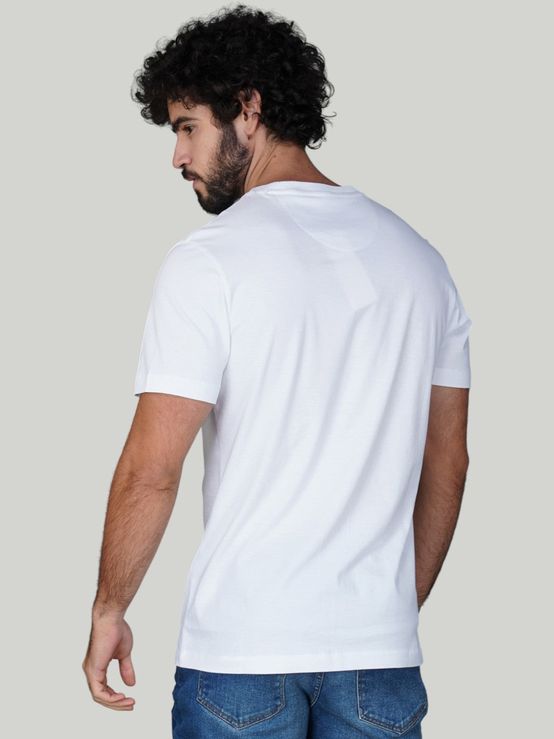 White Zvezda Original Cotton Jersey T-Shirt - Euro Fit (BRT-002A)