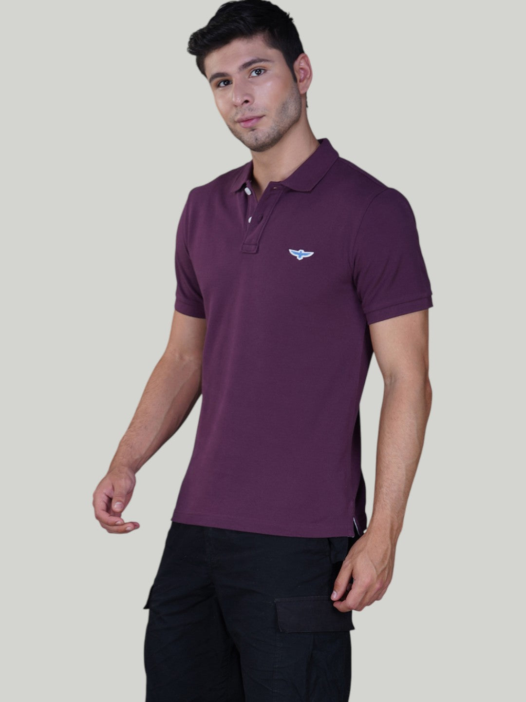 Plum Premium Pique Cotton Classic Polo T-shirt-Euro Fit (CP 017)