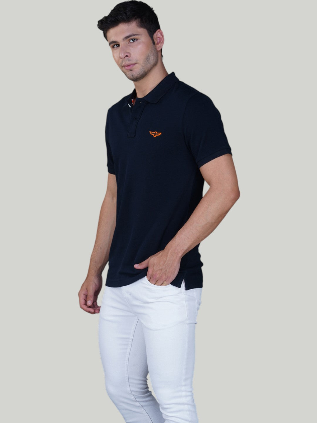 Navy Blue Premium Pique Cotton Classic Polo T-shirt-Euro Fit (CP 015)