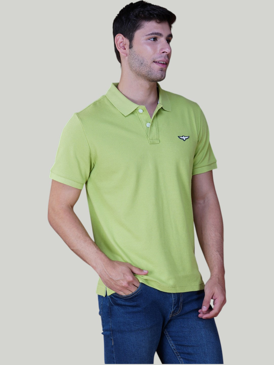 Lime Green Premium Pique Cotton Classic Polo T-shirt-Euro Fit (CP 010)