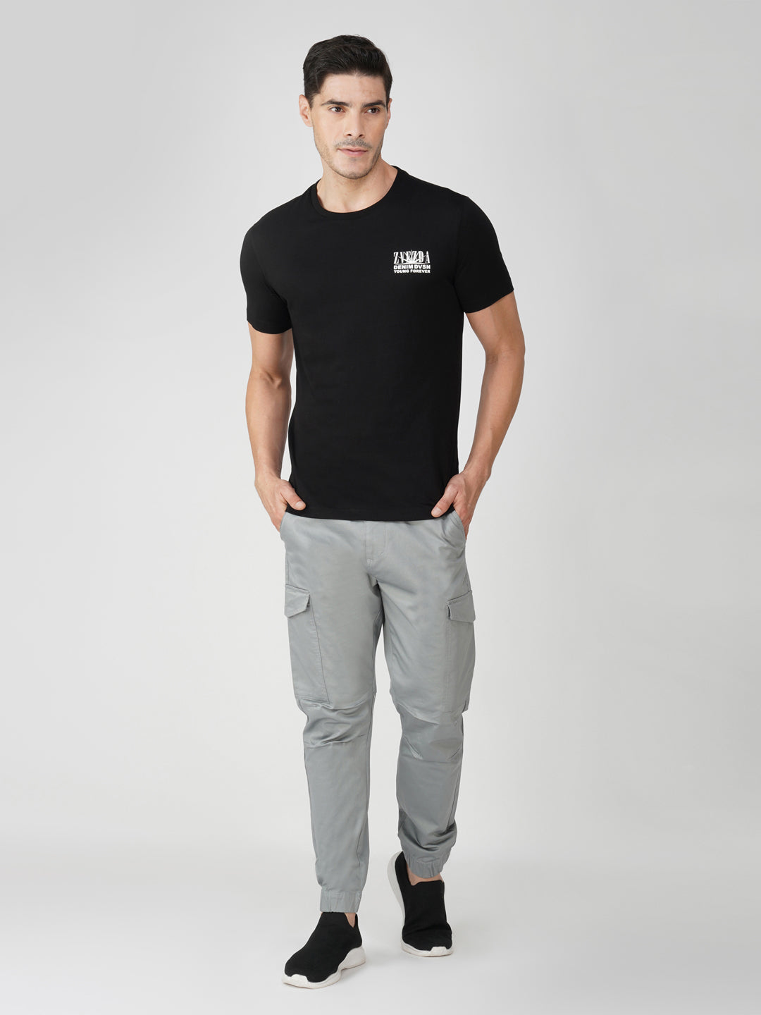 Black Zvezda Original Cotton Jersey T-Shirt - Euro Fit (BRT-011C)