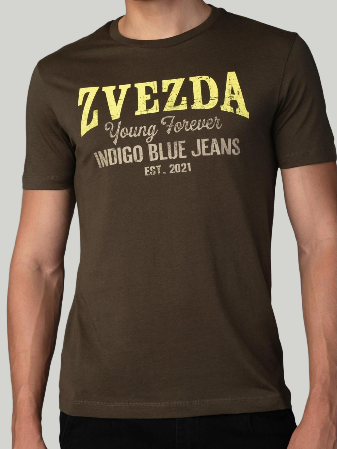 Dark Olive Green Zvezda Original Cotton Jersey T-Shirt – Euro Fit (BRT-007C)