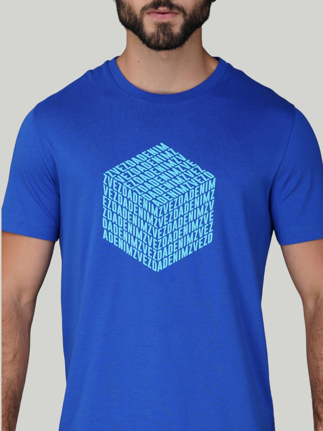 Blue Zvezda Original Cotton Jersey T-Shirt - Euro Fit (BRT-006A)