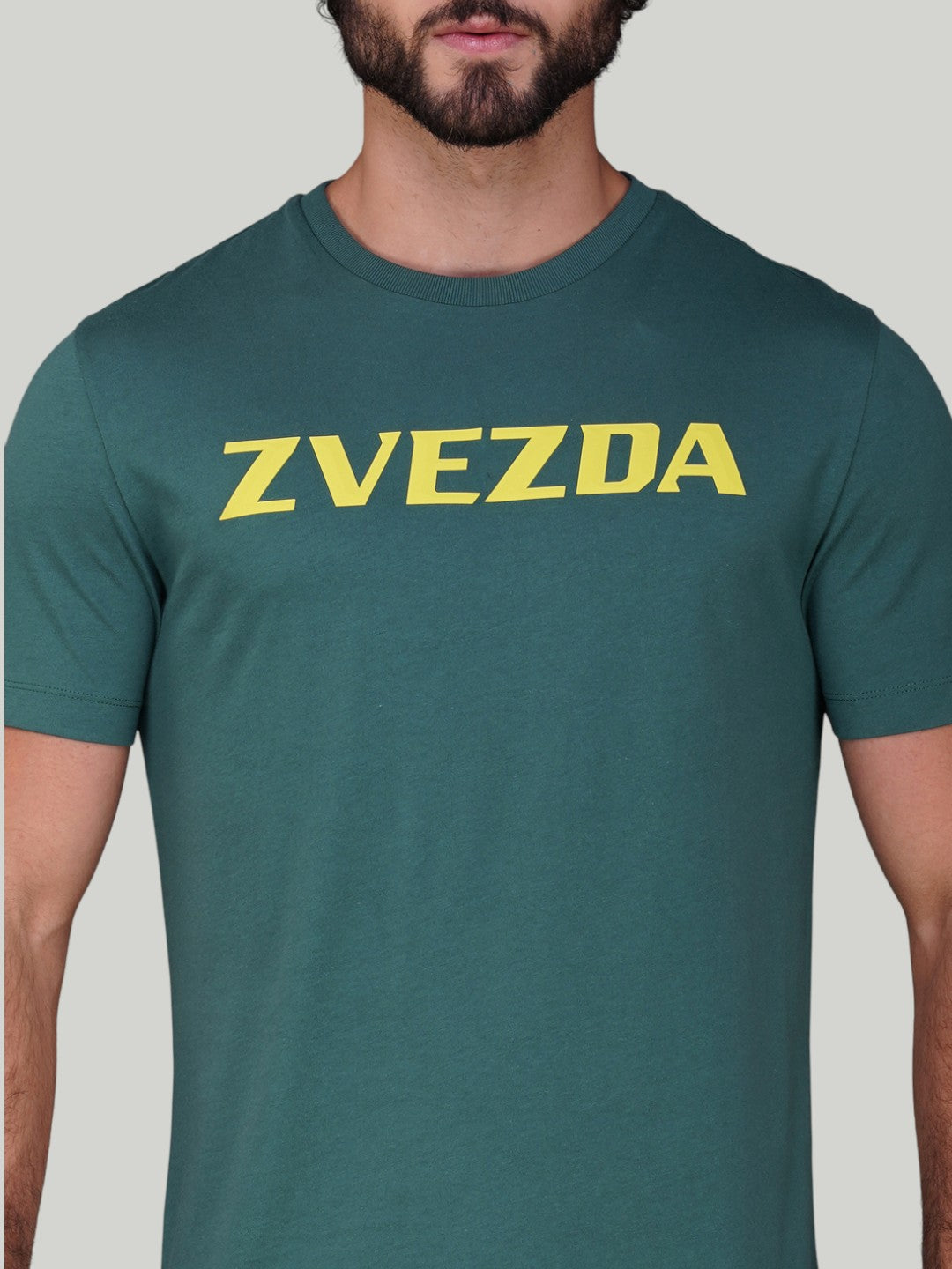 Pine Green Cotton Jersey HD Print T-Shirt - Euro Fit (BRT-004C)