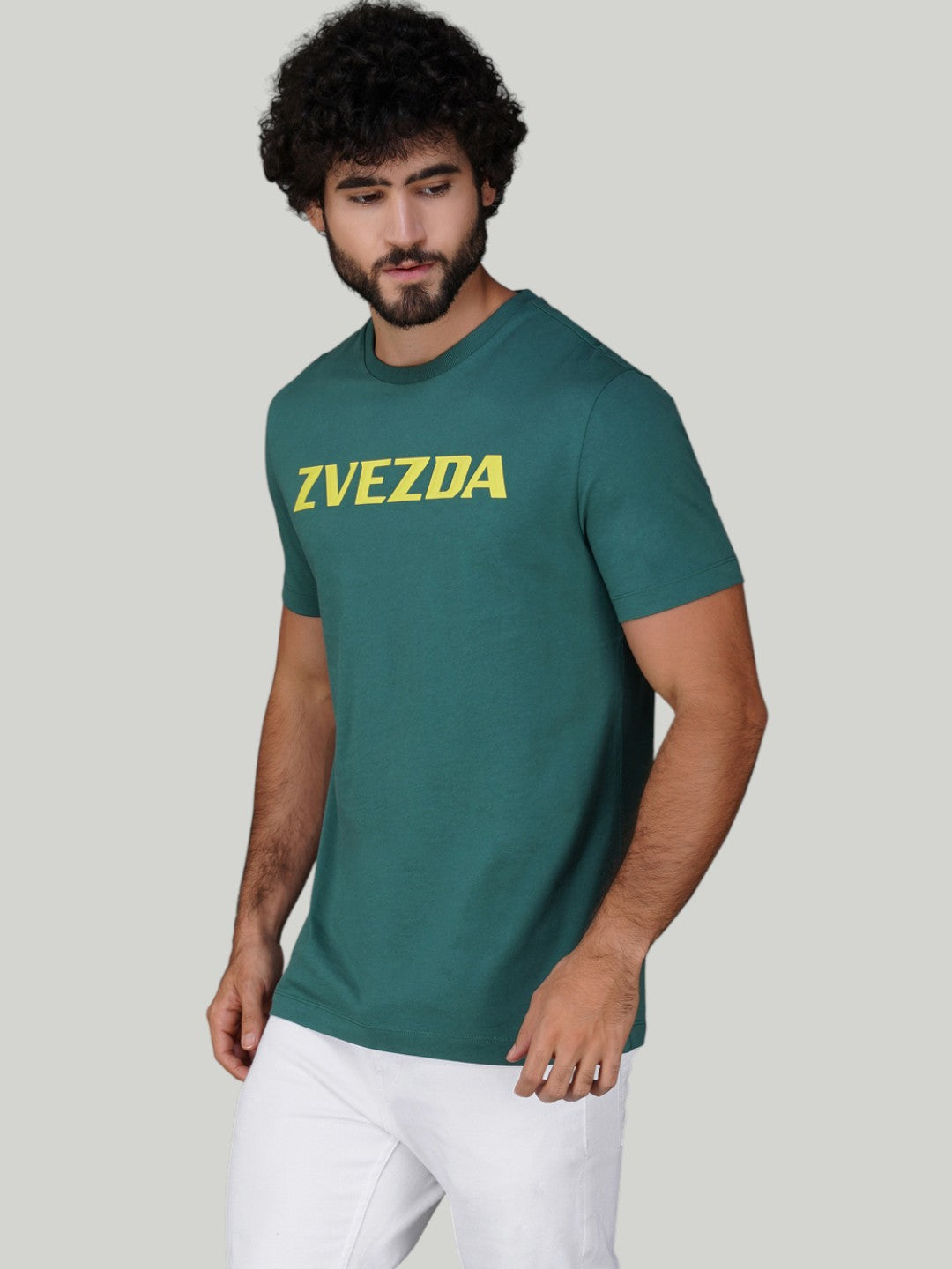 Pine Green Cotton Jersey HD Print T-Shirt - Euro Fit (BRT-004C)
