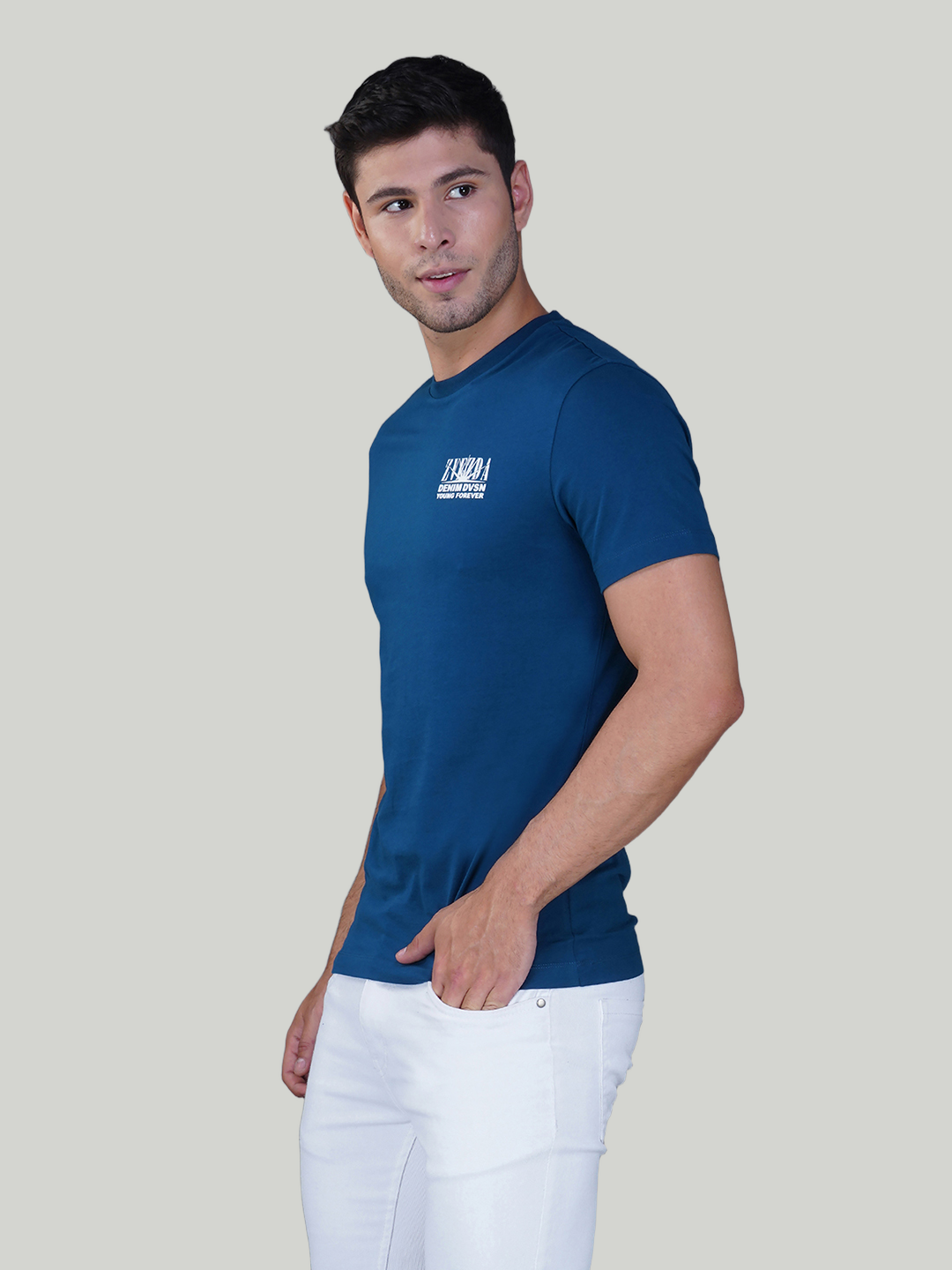 Petrol Blue Zvezda Original Cotton Jersey T-Shirt - Euro Fit (BRT-011B)