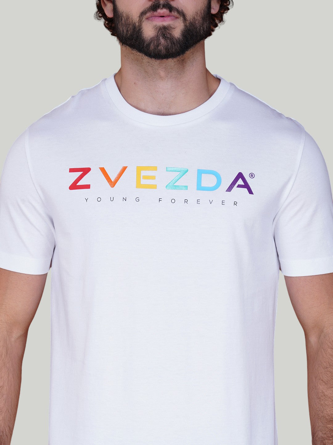 White Zvezda Original Cotton Jersey T-Shirt - Euro Fit (BRT-001A)