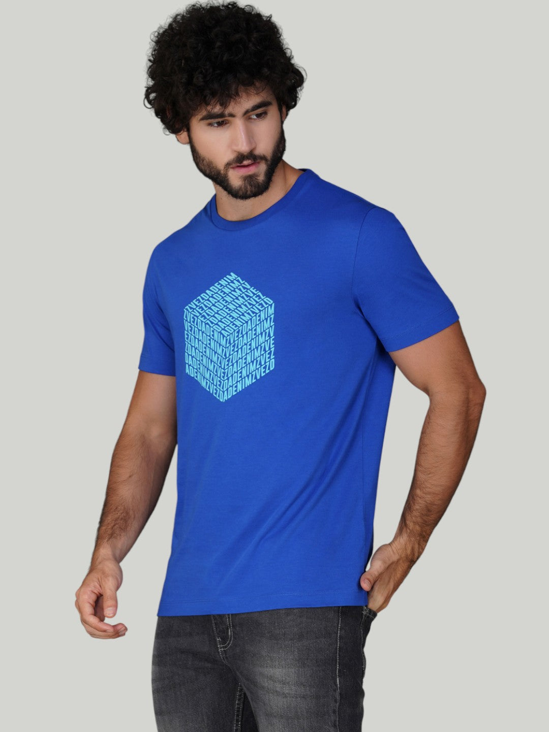 Blue Zvezda Original Cotton Jersey T-Shirt - Euro Fit (BRT-006A)