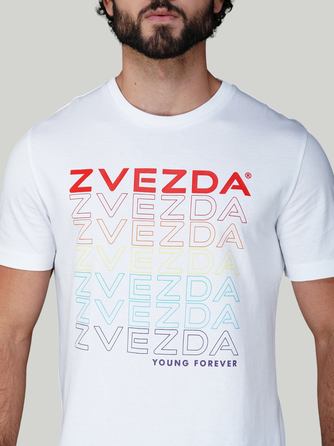 White Zvezda Original Cotton Jersey T-Shirt - Euro Fit (BRT-002A)