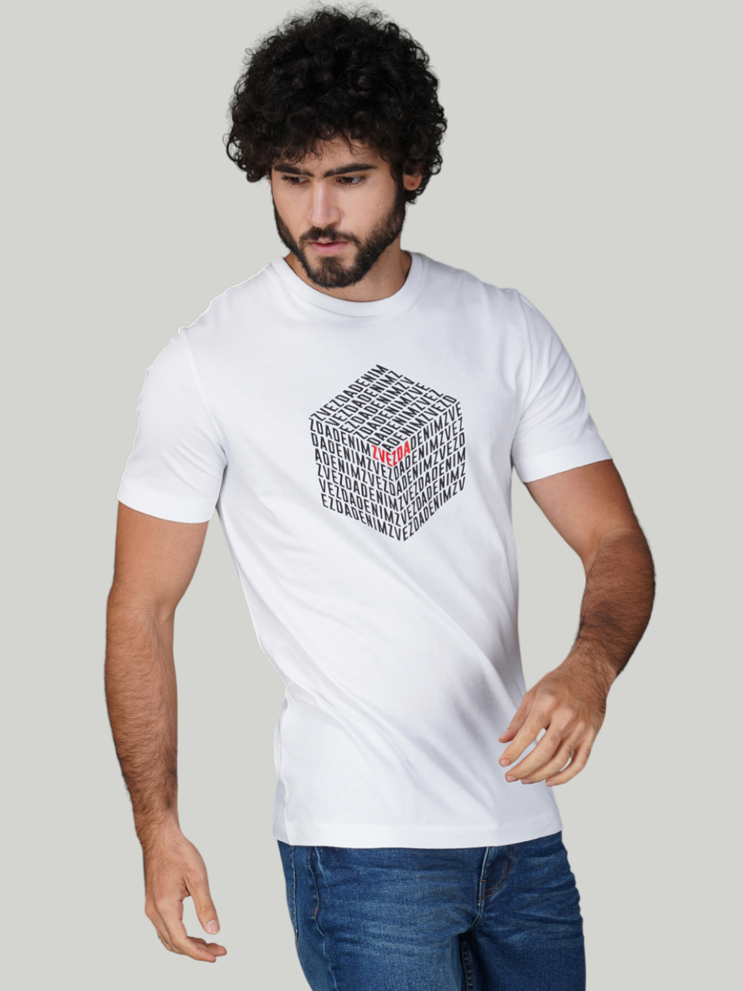 White Zvezda Original Cotton Jersey T-Shirt - Euro Fit (BRT-006B)