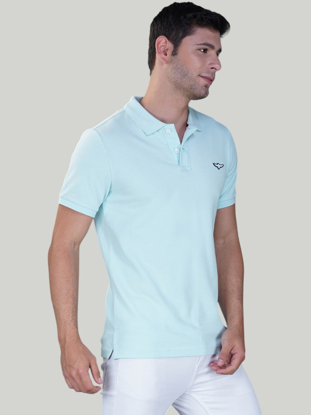 Aqua Blue Premium Pique Cotton Classic Polo - Euro Fit (CP 019)