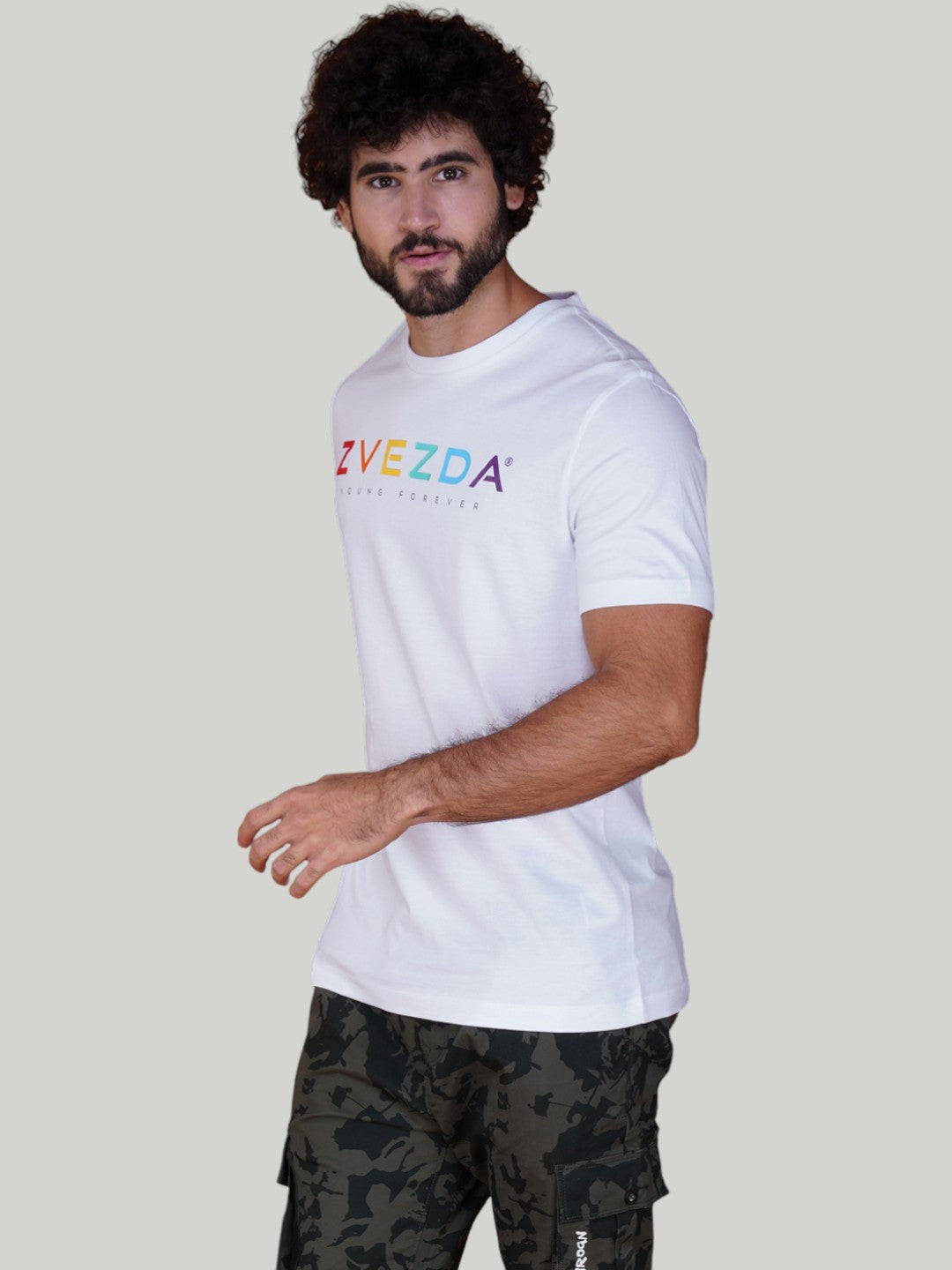 White Zvezda Original Cotton Jersey T-Shirt - Euro Fit (BRT-001A)