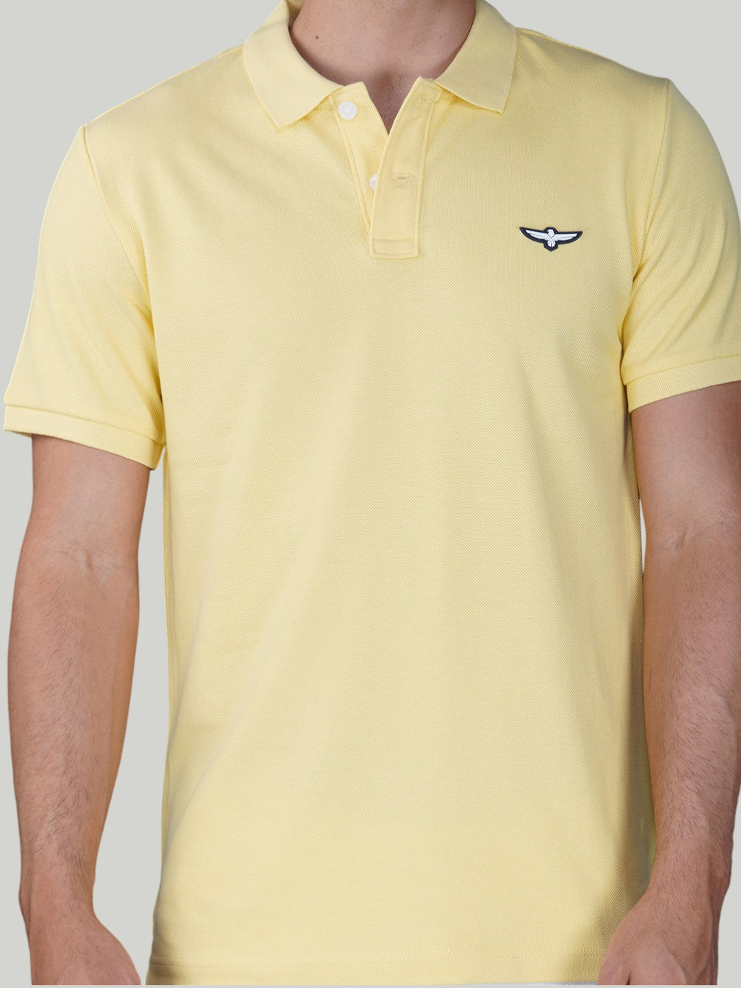 Light Yellow Premium Pique Cotton Classic Polo - Euro Fit (CP 022)
