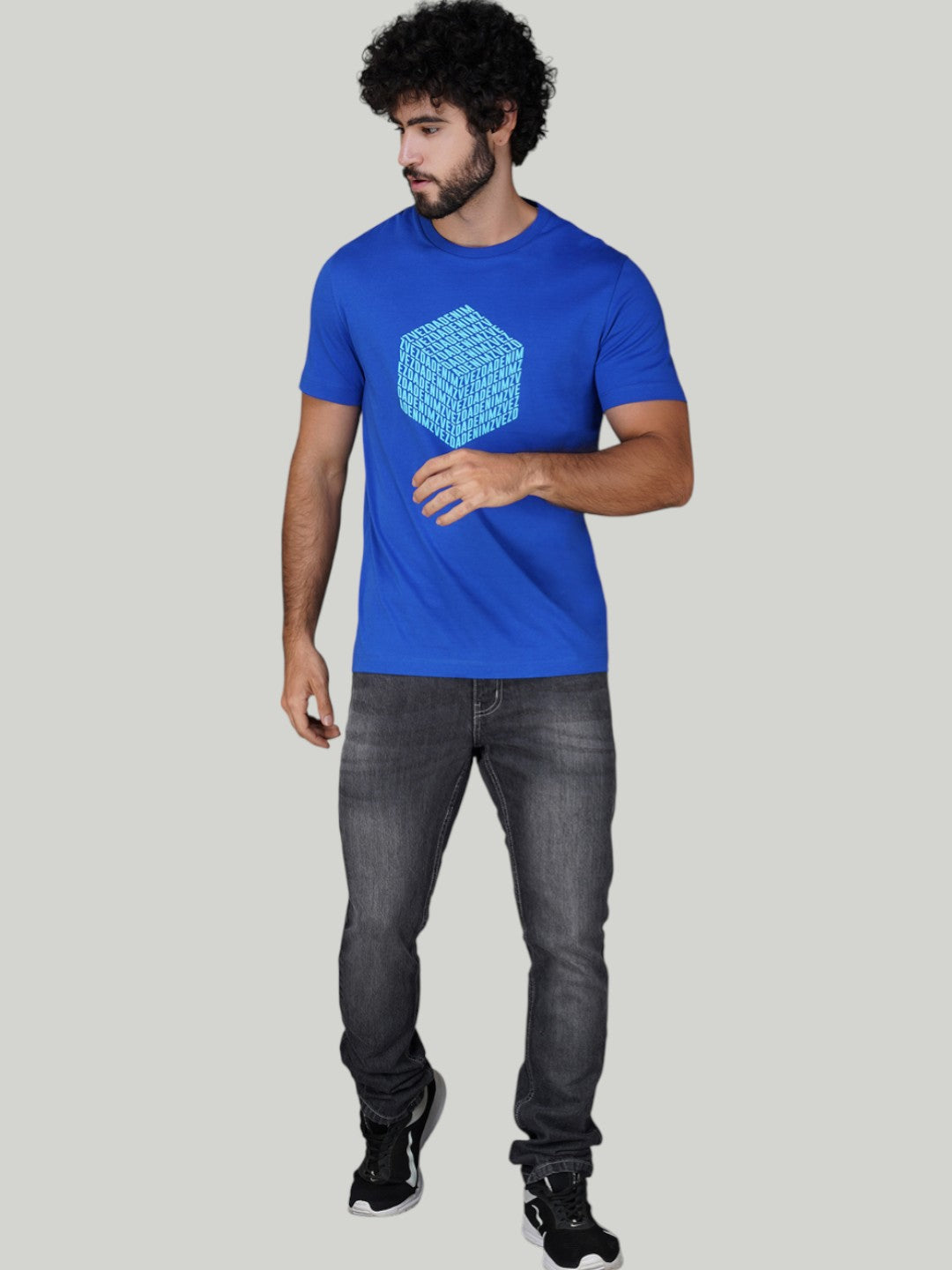 Blue Zvezda Original Cotton Jersey T-Shirt - Euro Fit (BRT-006A)