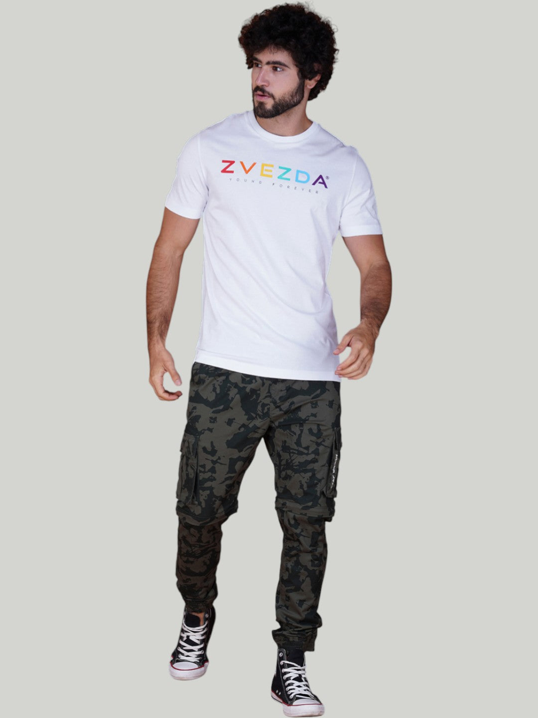 White Zvezda Original Cotton Jersey T-Shirt - Euro Fit (BRT-001A)