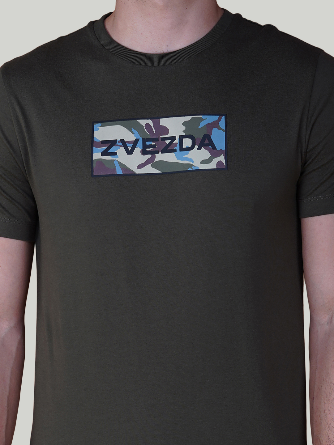 Army Green Zvezda Original Cotton Jersey T-Shirt - Euro Fit (BRT-023B)