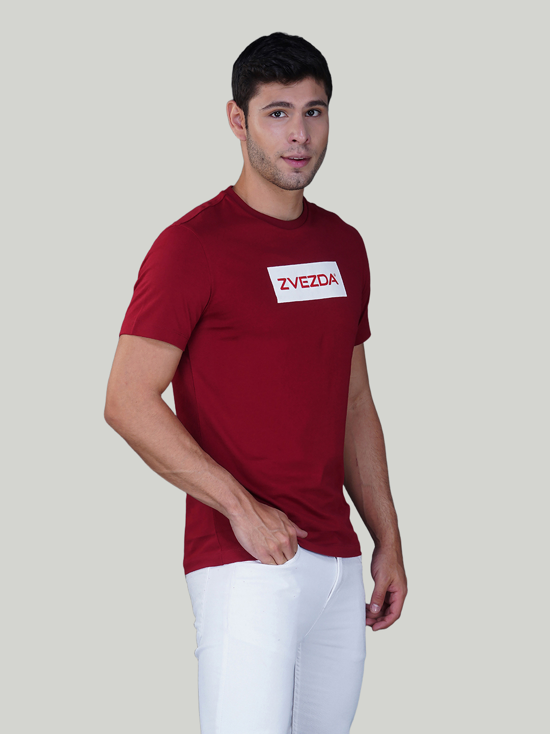 Burgundy Zvezda Original Cotton Jersey T-Shirt - Euro Fit (BRT-021D)