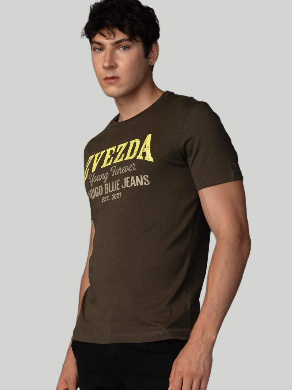 Dark Olive Green Zvezda Original Cotton Jersey T-Shirt – Euro Fit (BRT-007C)