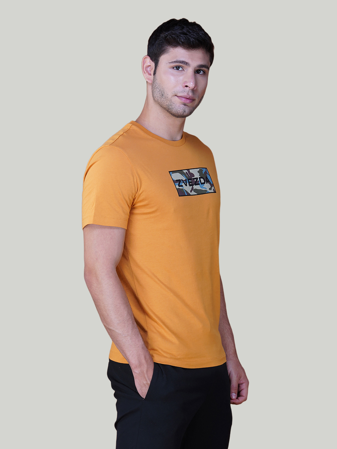 Yellow Ochre Zvezda Original Cotton Jersey T-Shirt - Euro Fit (BRT-023C)