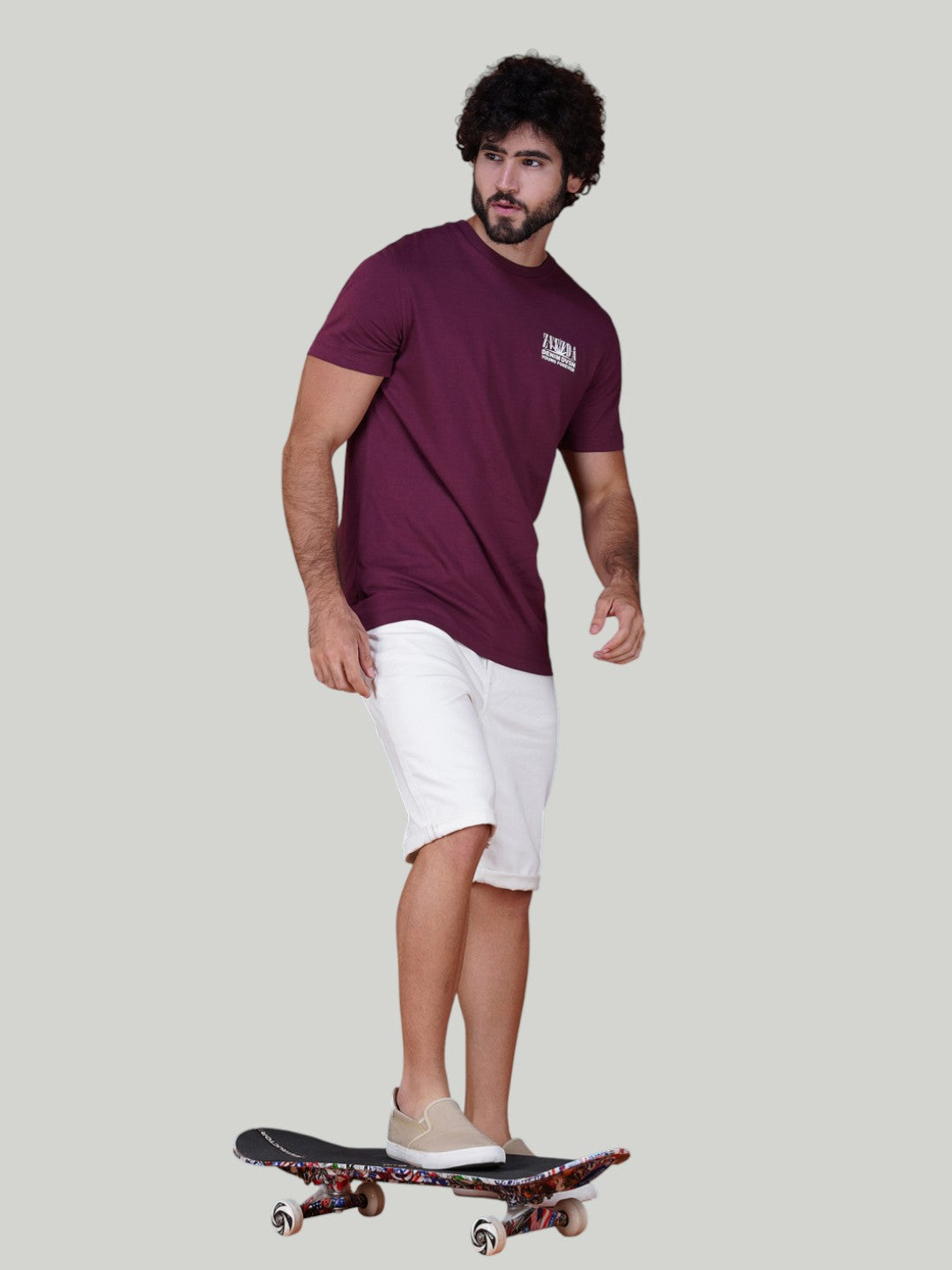 Maroon Zvezda Original Cotton Jersey T-Shirt - Euro Fit (BRT-011A)