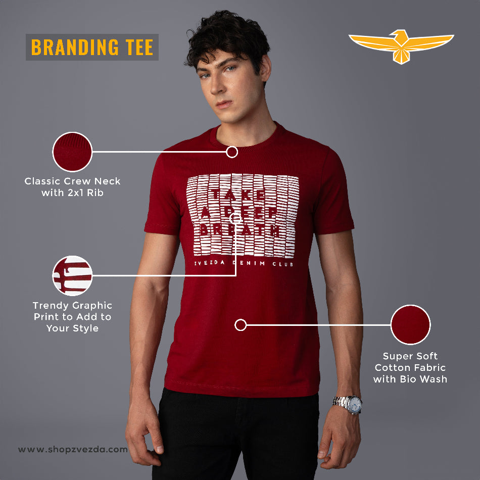 DARK JAM RED BRANDING T-SHIRT DETAILS VIEW