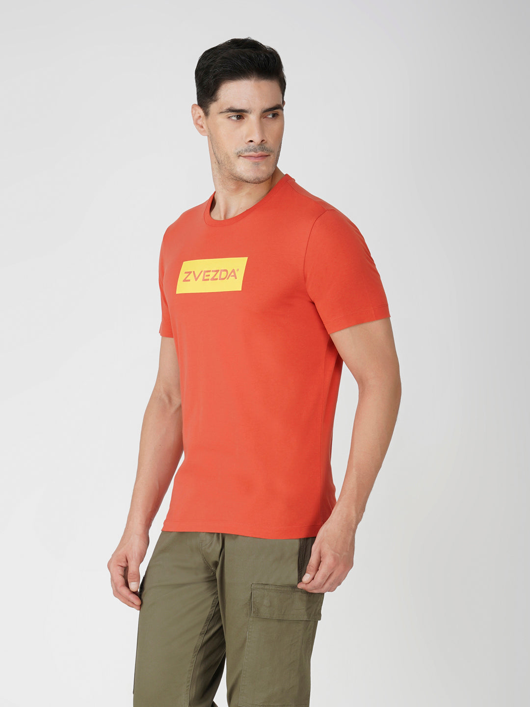 Burnt Orange Zvezda Original Cotton Jersey T-Shirt - Euro Fit (BRT-021F)