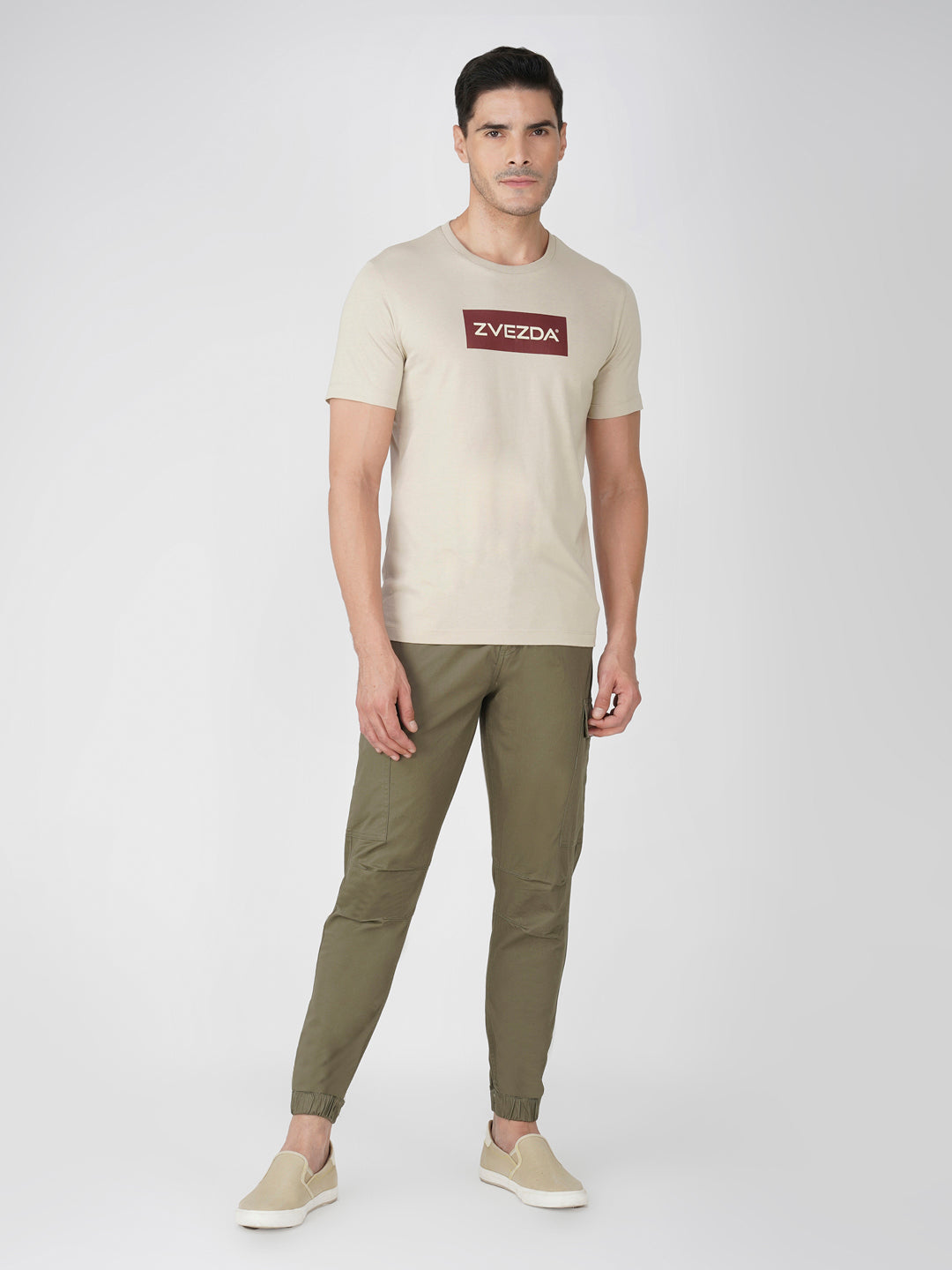 Light Grey Zvezda Original Cotton Jersey T-Shirt - Euro Fit (BRT-021B)