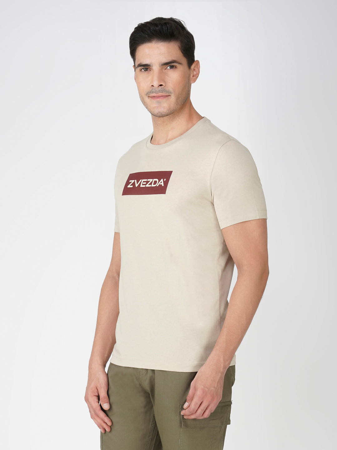 Light Grey Zvezda Original Cotton Jersey T-Shirt - Euro Fit (BRT-021B)
