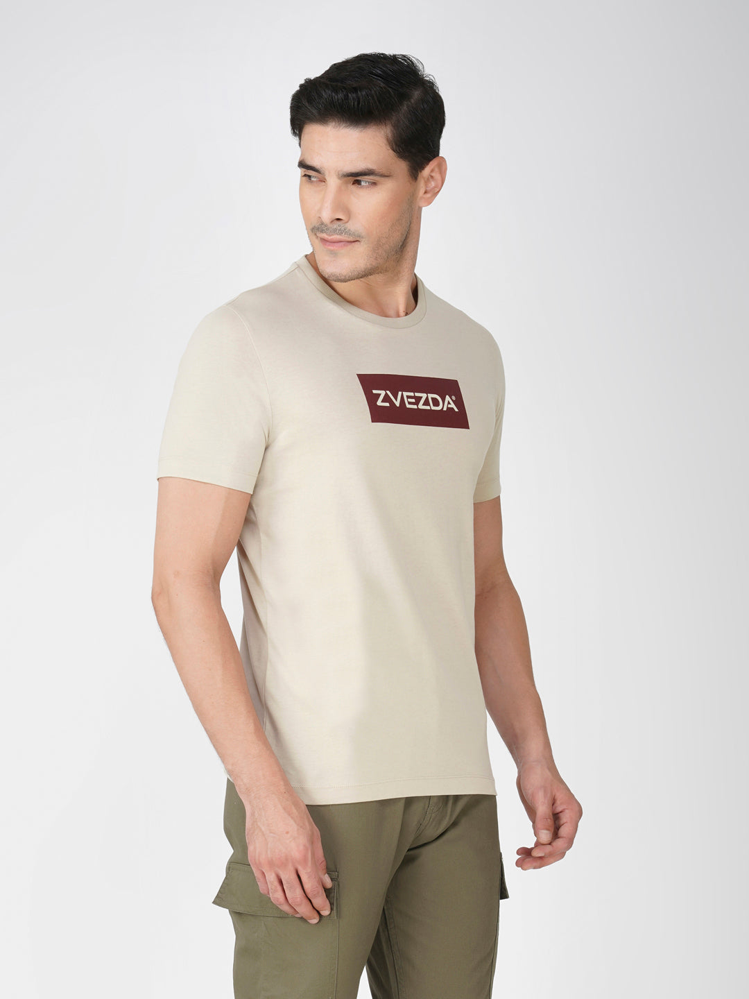 Light Grey Zvezda Original Cotton Jersey T-Shirt - Euro Fit (BRT-021B)