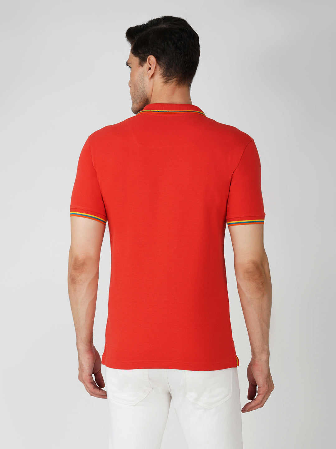 Orange Premium Pique Cotton Tipping Polo – Euro Fit (CPT 002)