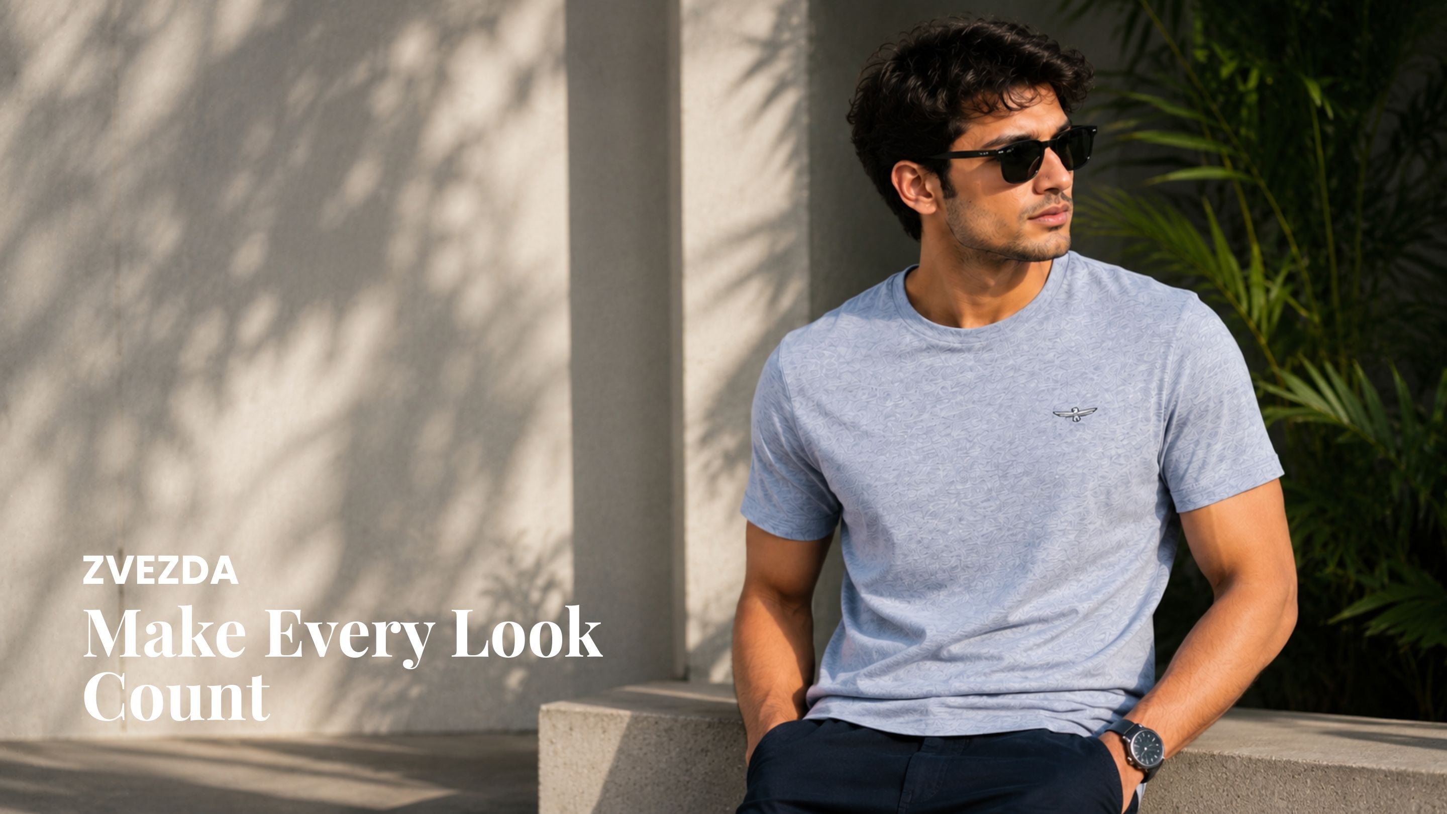 Mens Solid Round Neck Tshirt
