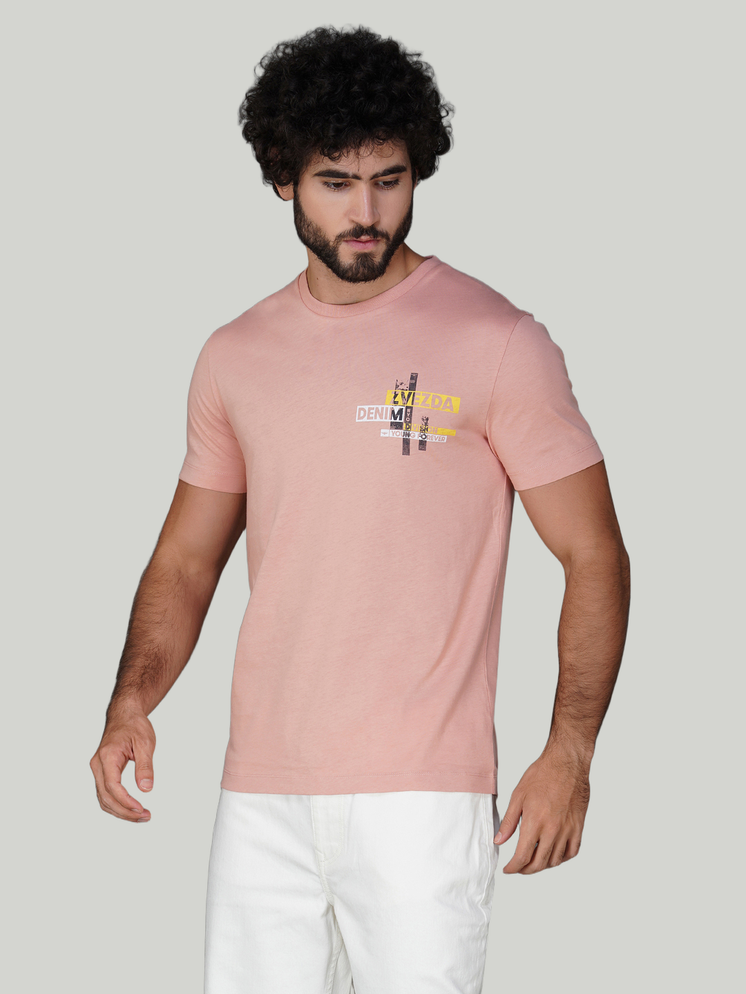 Dusty Pink Zvezda Original Cotton Jersey T-Shirt - Euro Fit (BRT-012B)