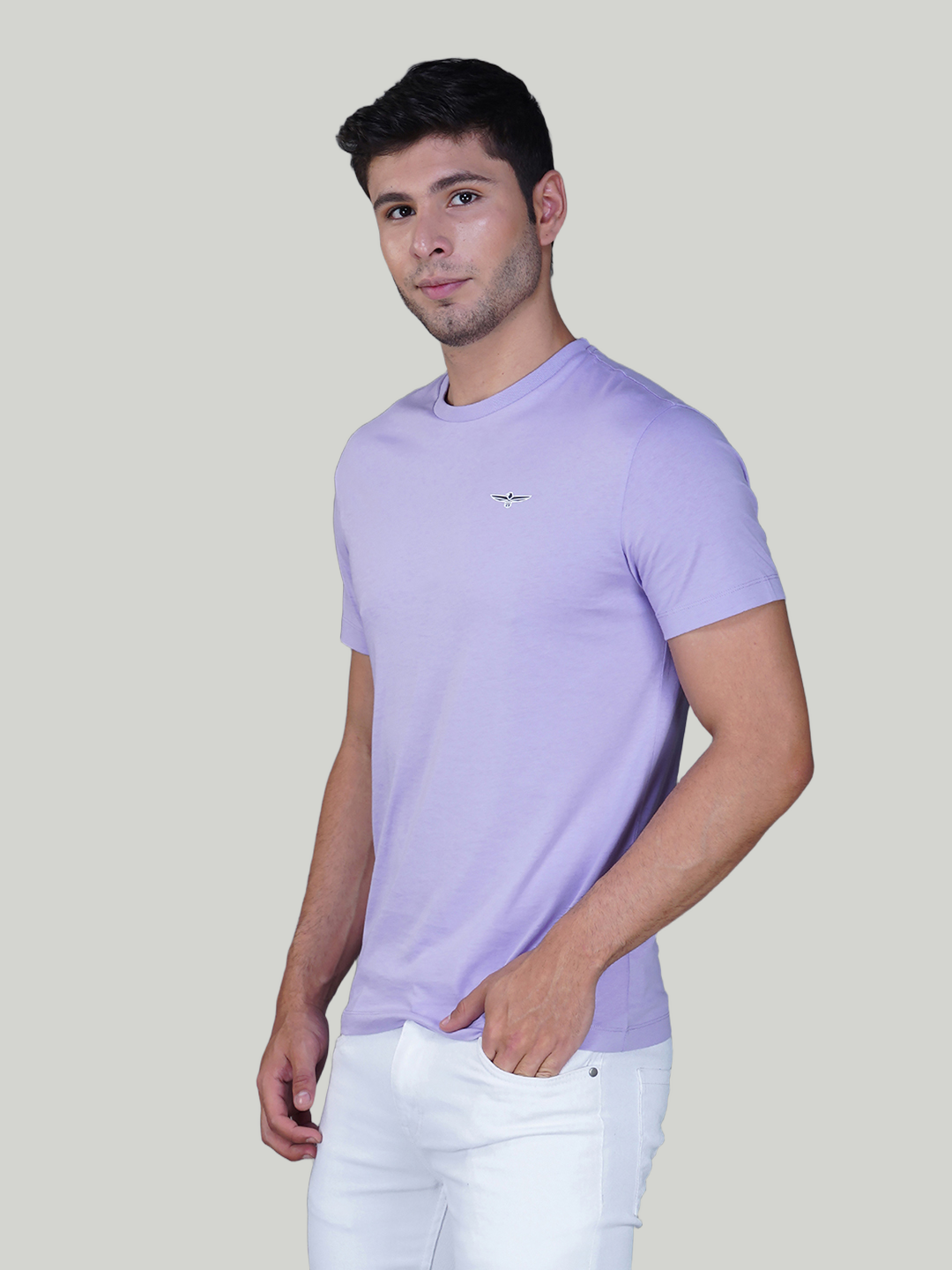 Lavender Casual Cotton Jersey Tee – Euro Fit (CT-012)