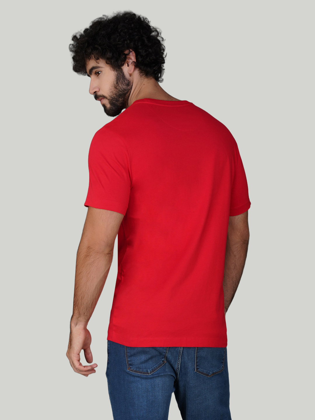Red Solid Cotton Jersey T-Shirt – Euro Fit (CT-013)