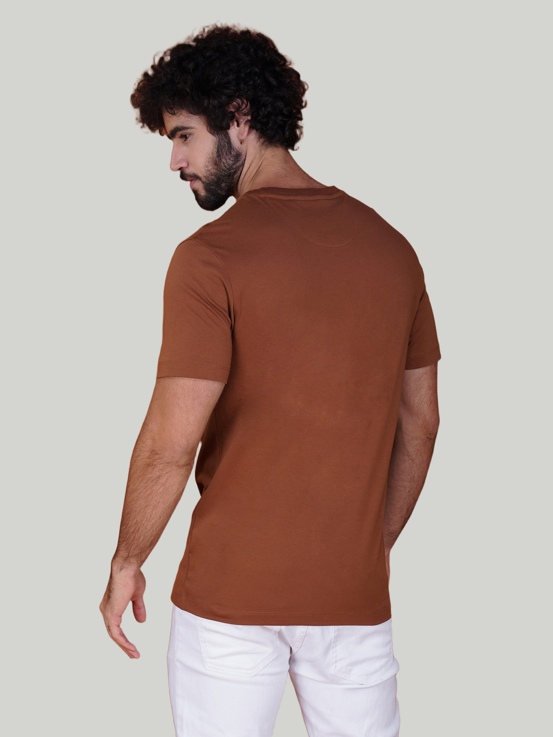 Brown Zvezda Original Cotton Jersey T-Shirt - Euro Fit (BRT-021A)