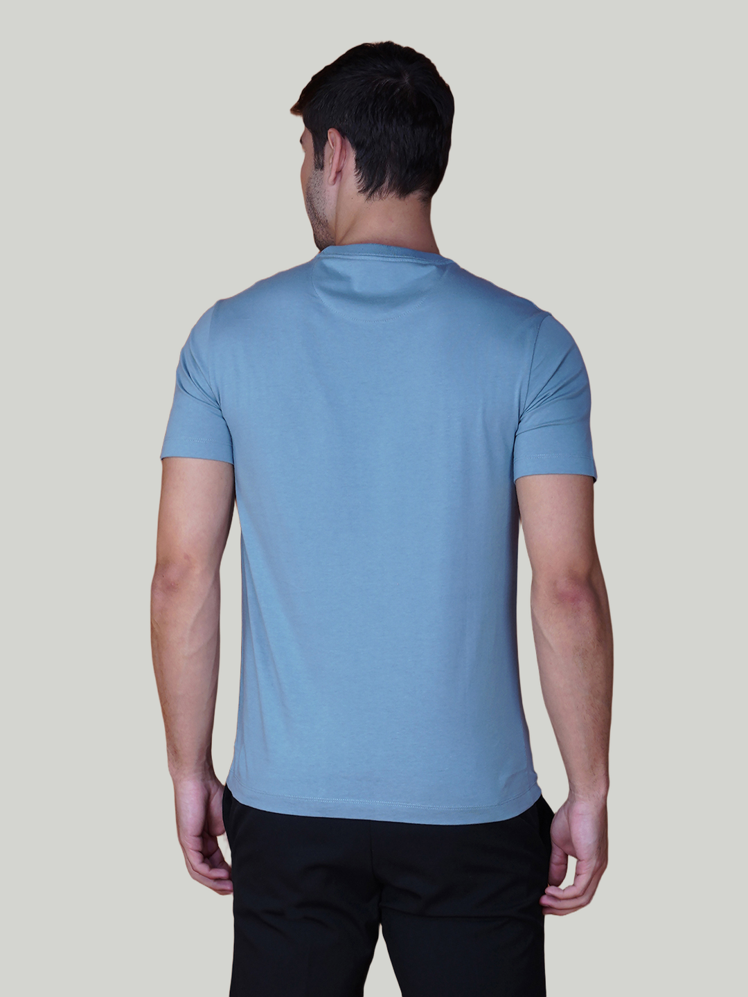 Sky Blue Solid Cotton Jersey T-Shirt – Euro Fit (CT-011)