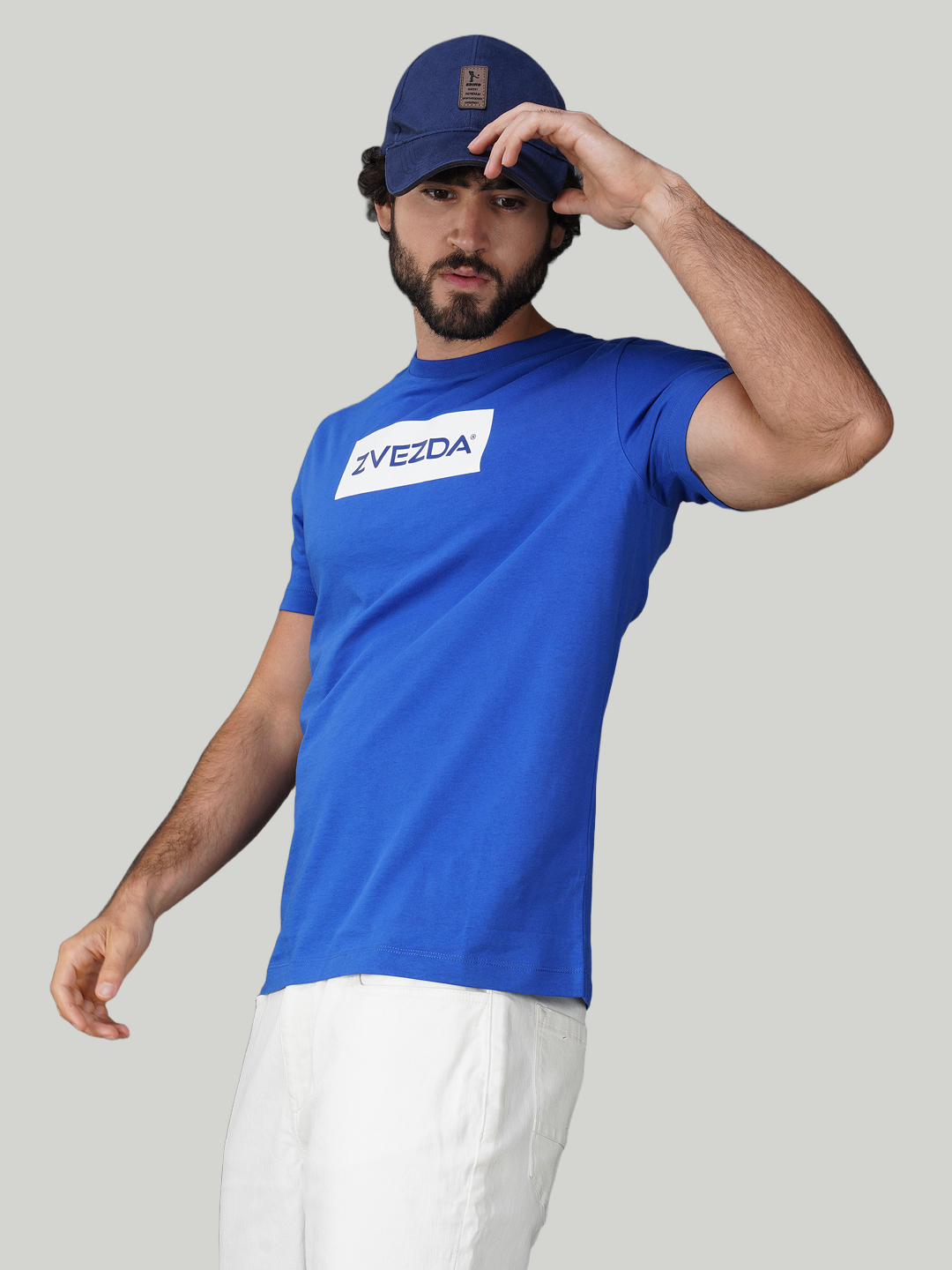 Blue Zvezda Original Cotton Jersey T-Shirt - Euro Fit (BRT-021C)