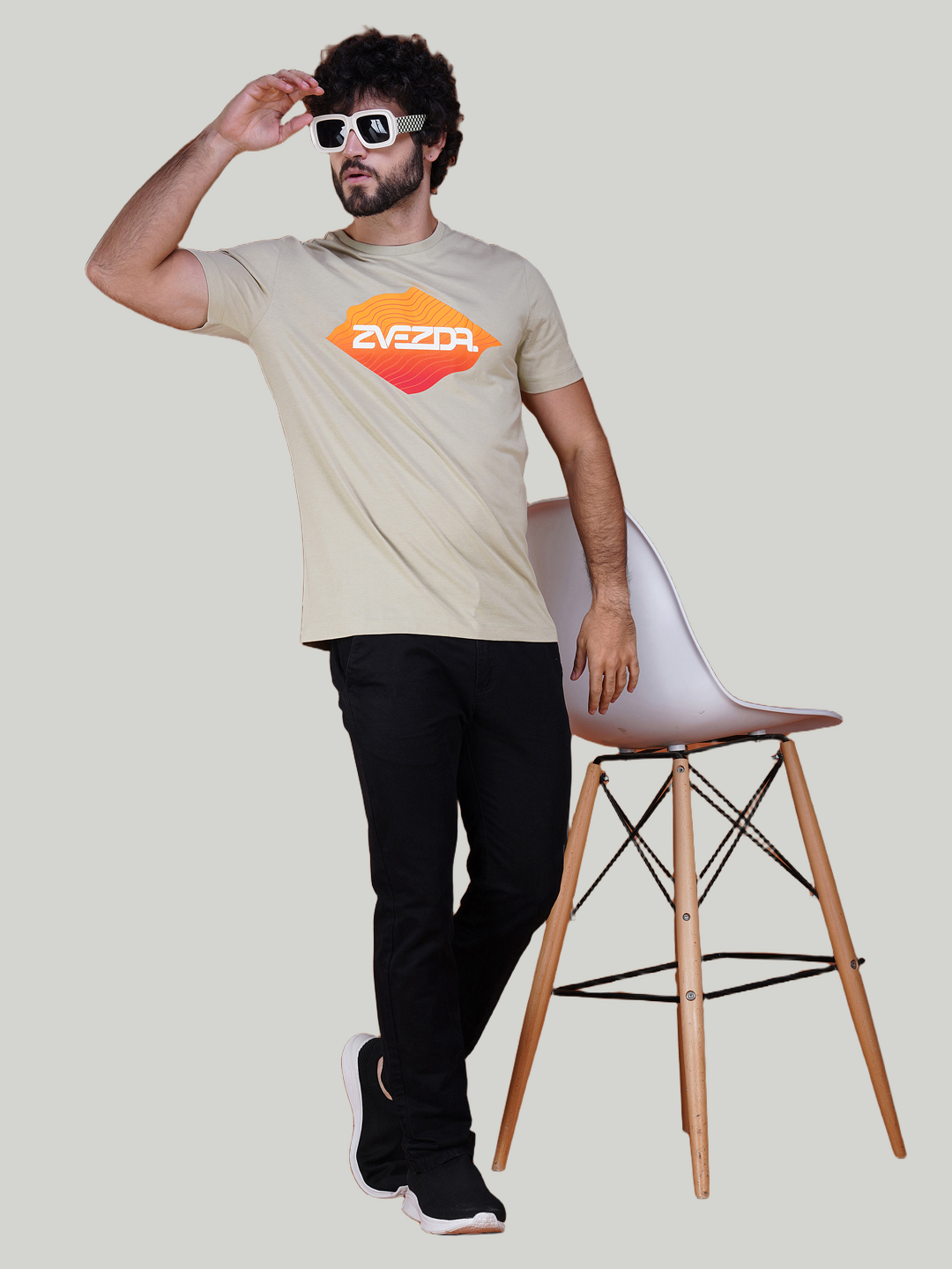 Warm Grey Zvezda Original Cotton Jersey T-Shirt - Euro Fit (BRT-010B)