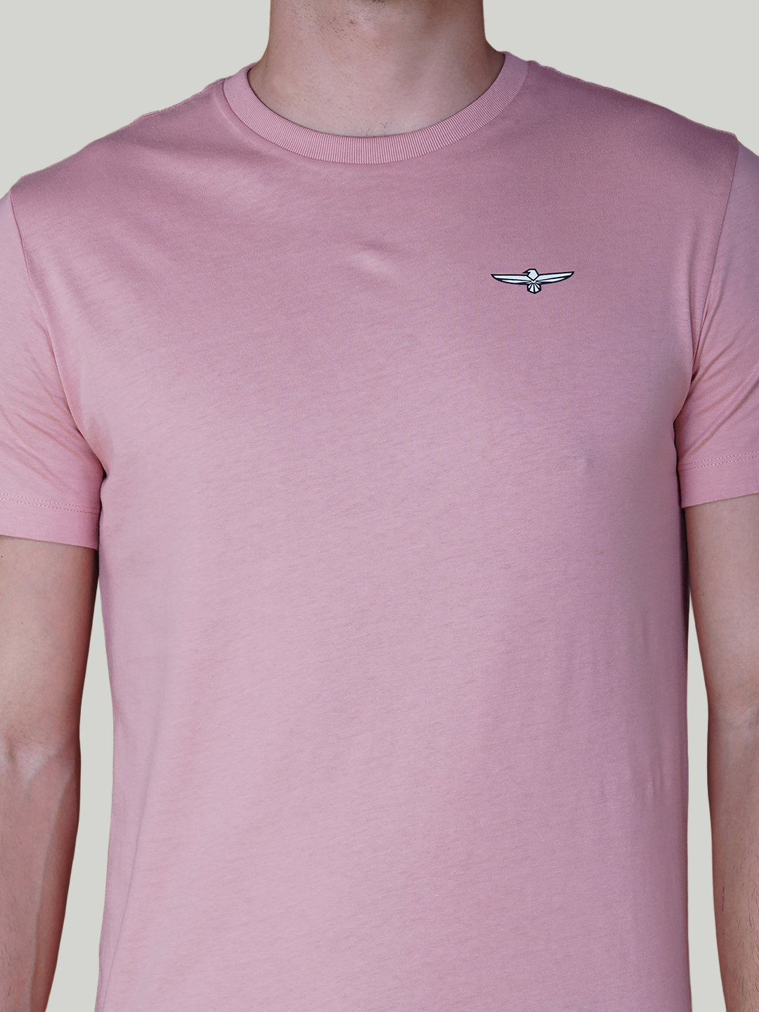 Dusty Pink Solid Cotton Jersey T-Shirt – Euro Fit (CT-010)