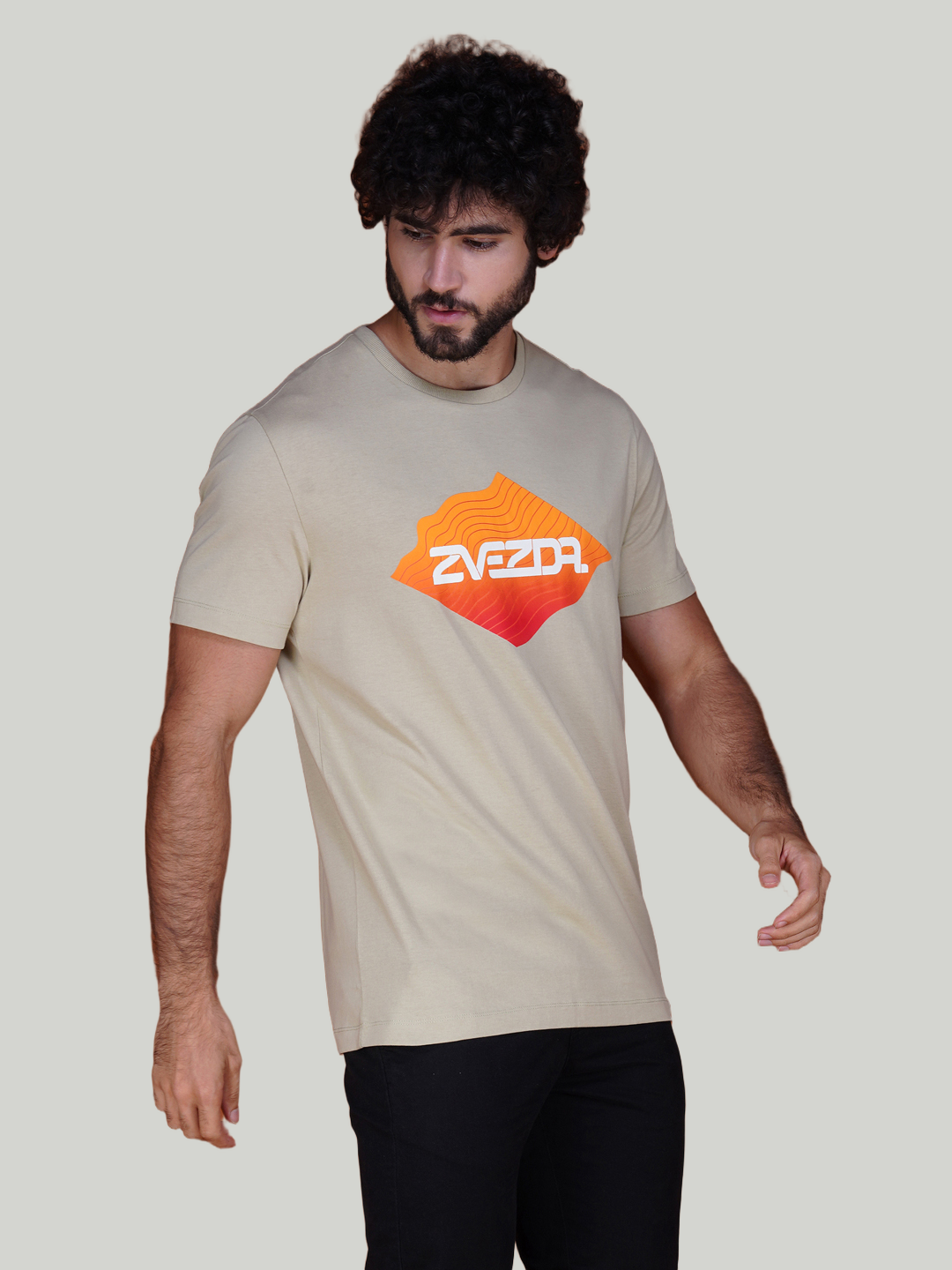 Warm Grey Zvezda Original Cotton Jersey T-Shirt - Euro Fit (BRT-010B)