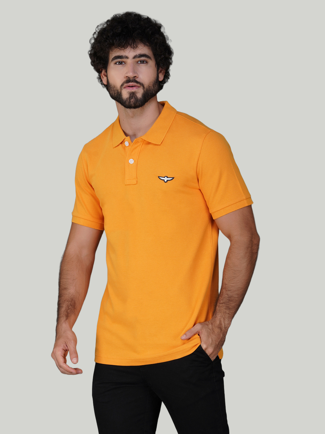 Apricot Orange Premium Pique Cotton Classic Polo T-shirt-Euro Fit (CP 006)