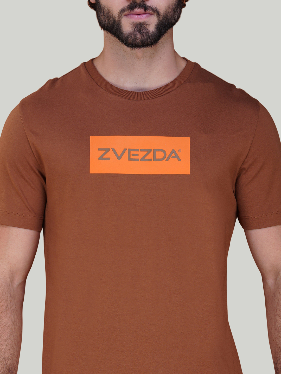 Dark Brown Zvezda Original Cotton Jersey T-Shirt - Euro Fit (BRT-021A)